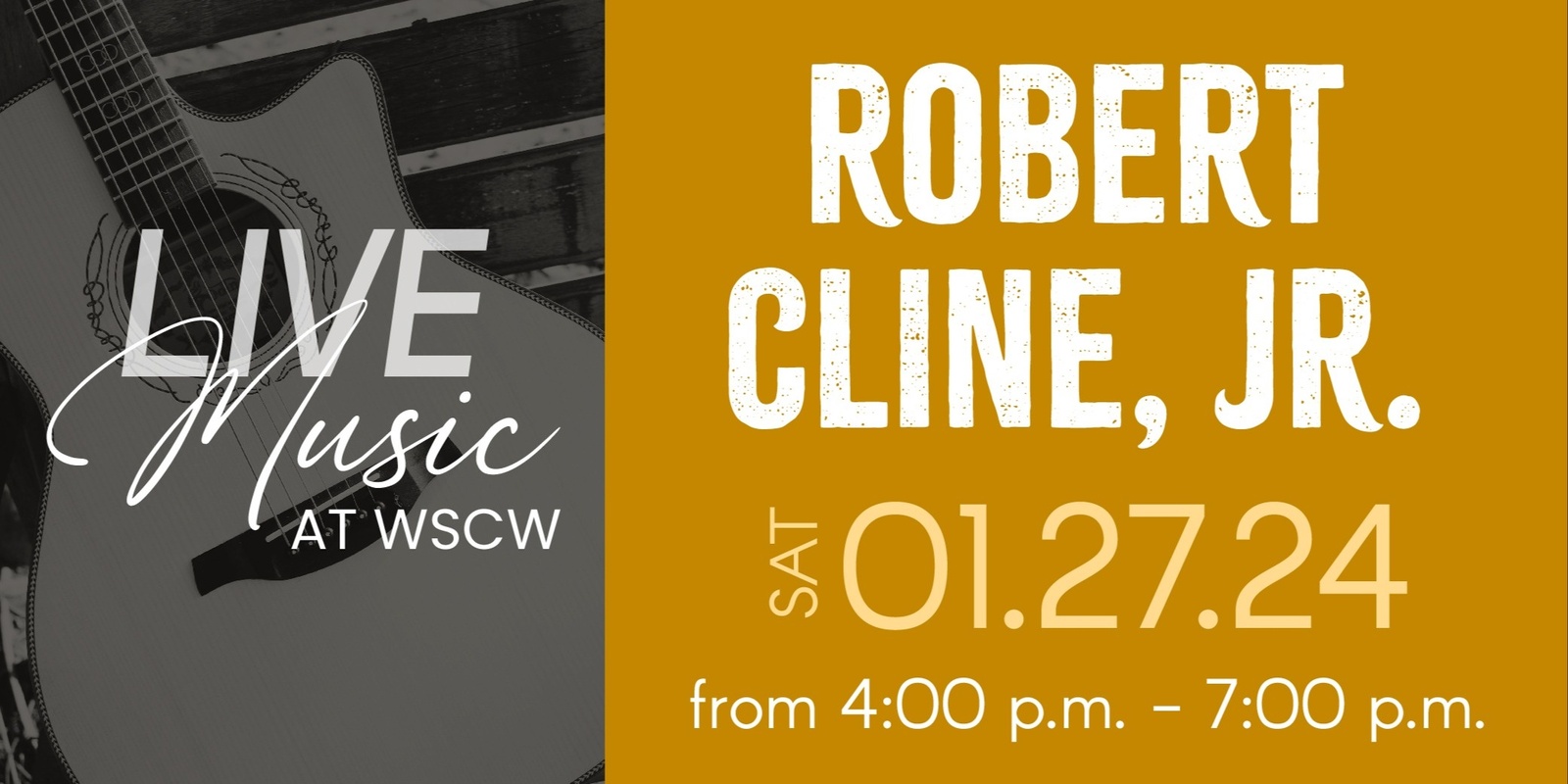 Banner image for Robert Cline, Jr. Live at WSCW January 27
