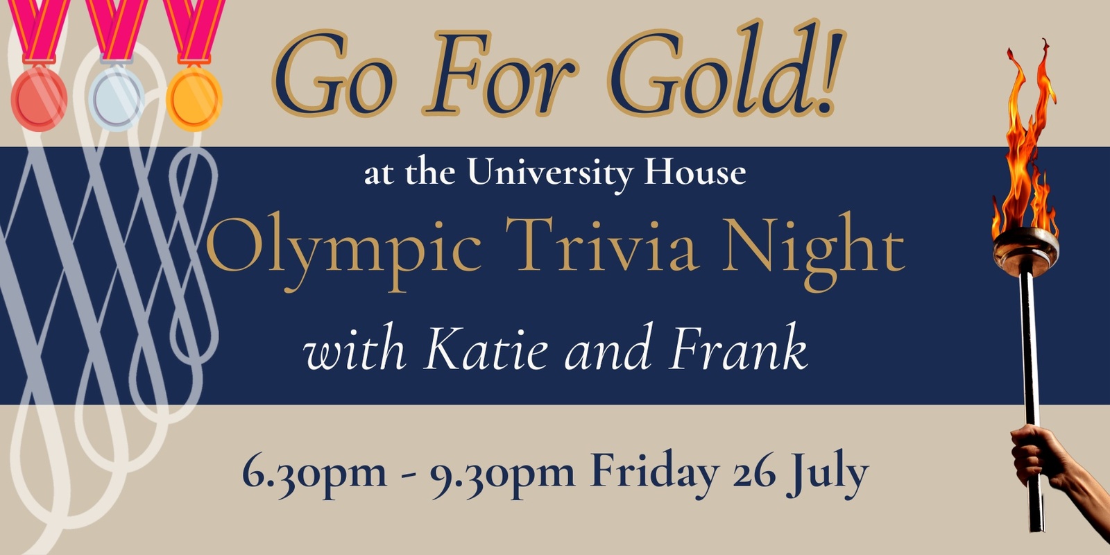 Banner image for University House Olympic Trivia Night with Katie and Frank!
