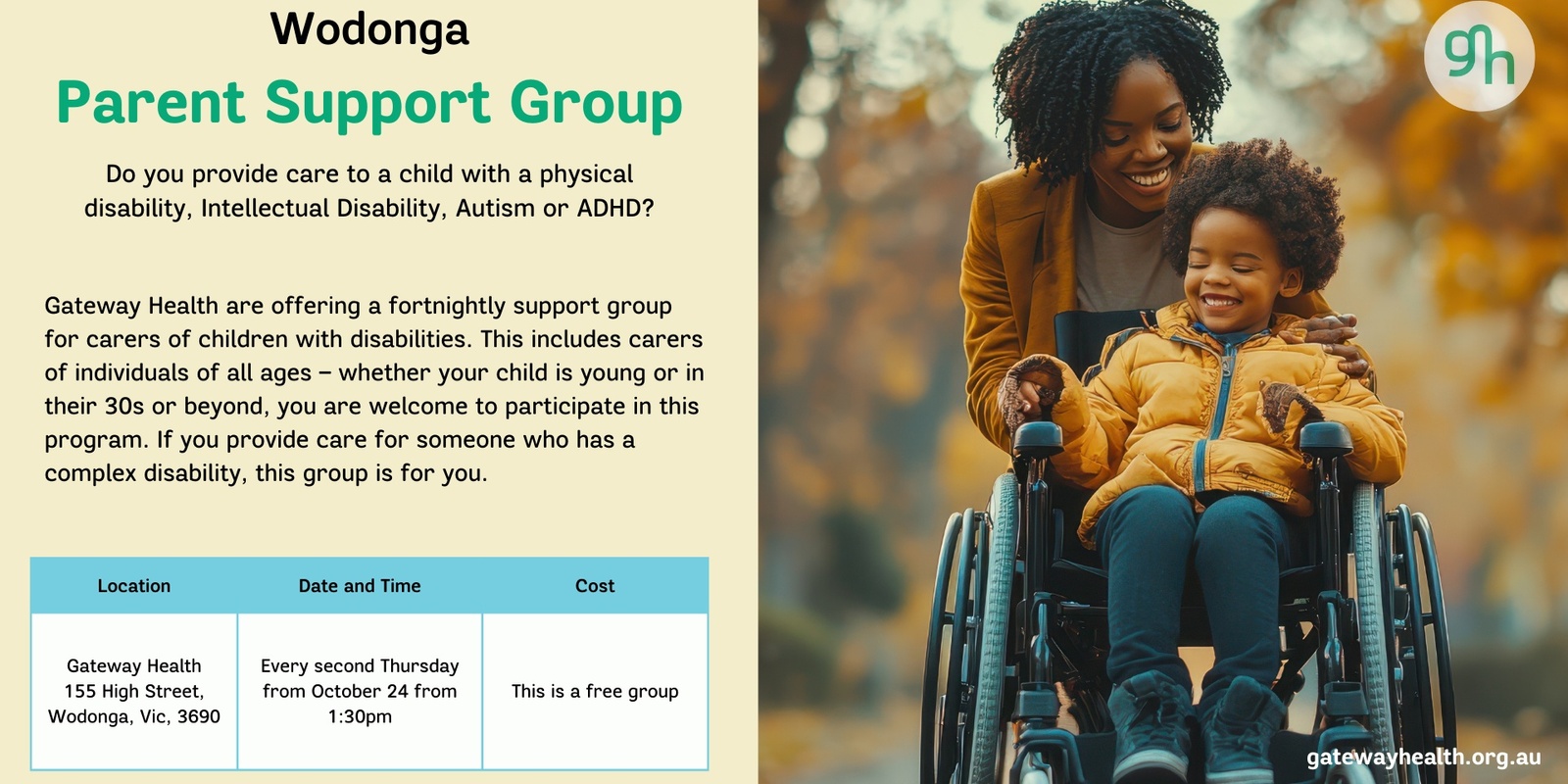 Banner image for Parent Support Group | Wodonga