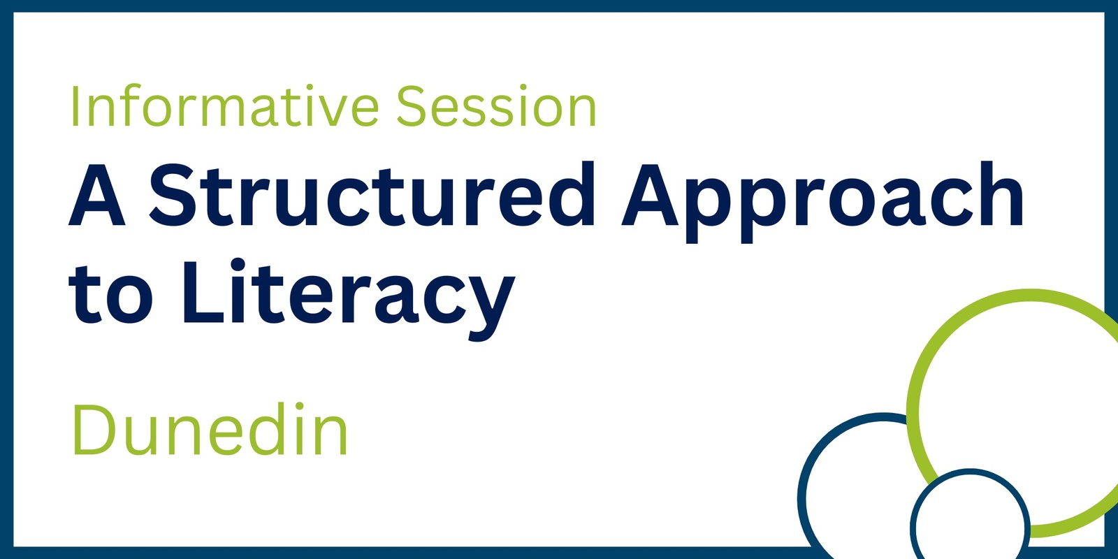 Banner image for A Structured Approach to Literacy Informative Session (Dunedin)