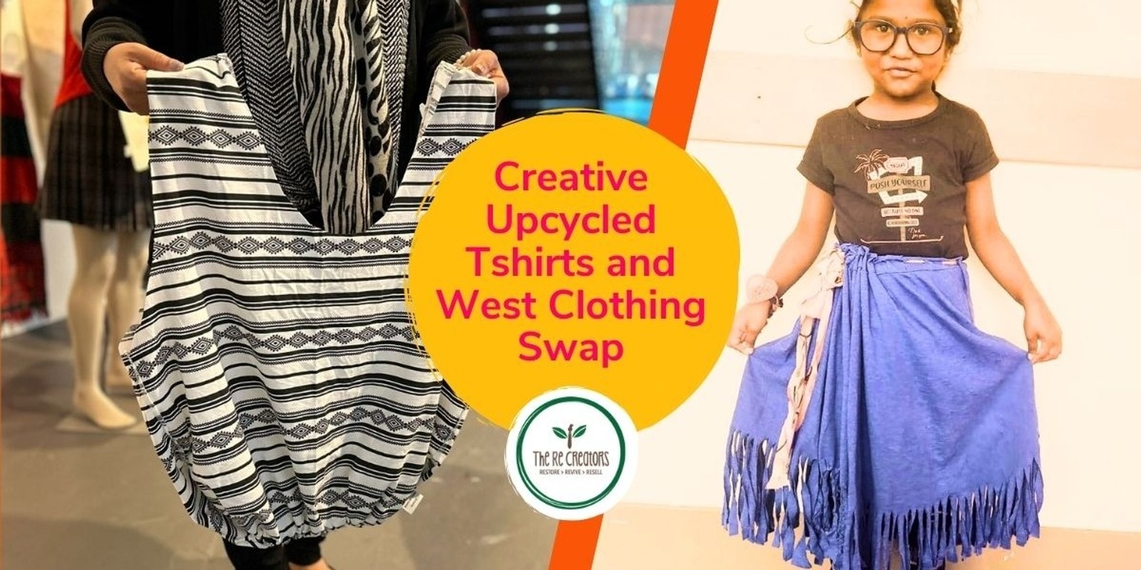 Banner image for Creative Upcycled Tshirts and Raise Up West's Clothing Swap, The Massey Y Leisure Centre, Saturday 16 November, 1:00pm-3:00pm