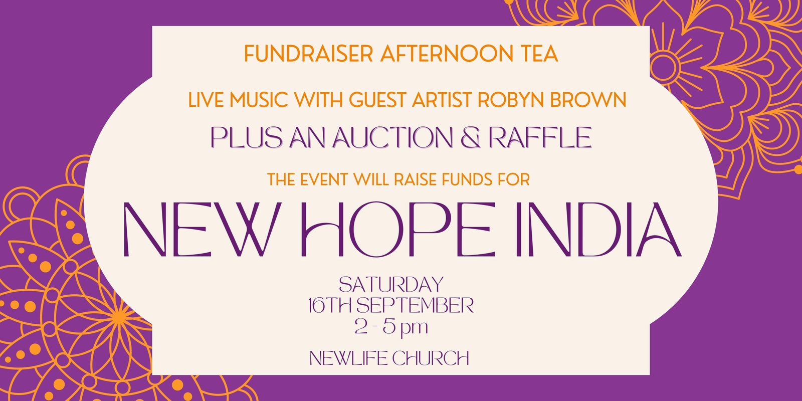 New Hope India Fundraiser Afternoon Tea Humanitix