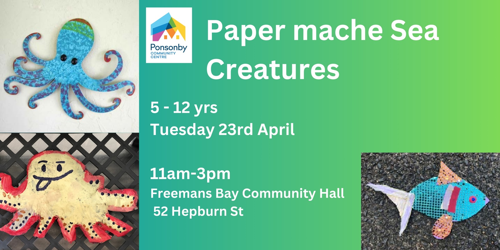 Banner image for Paper Mache Sea Creatures