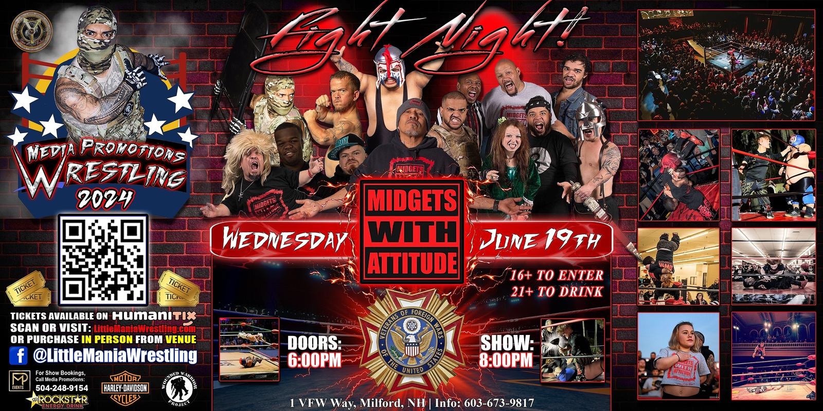 Banner image for Milford, NH - Midgets With Attitude: Fight Night - Micro Aggression!