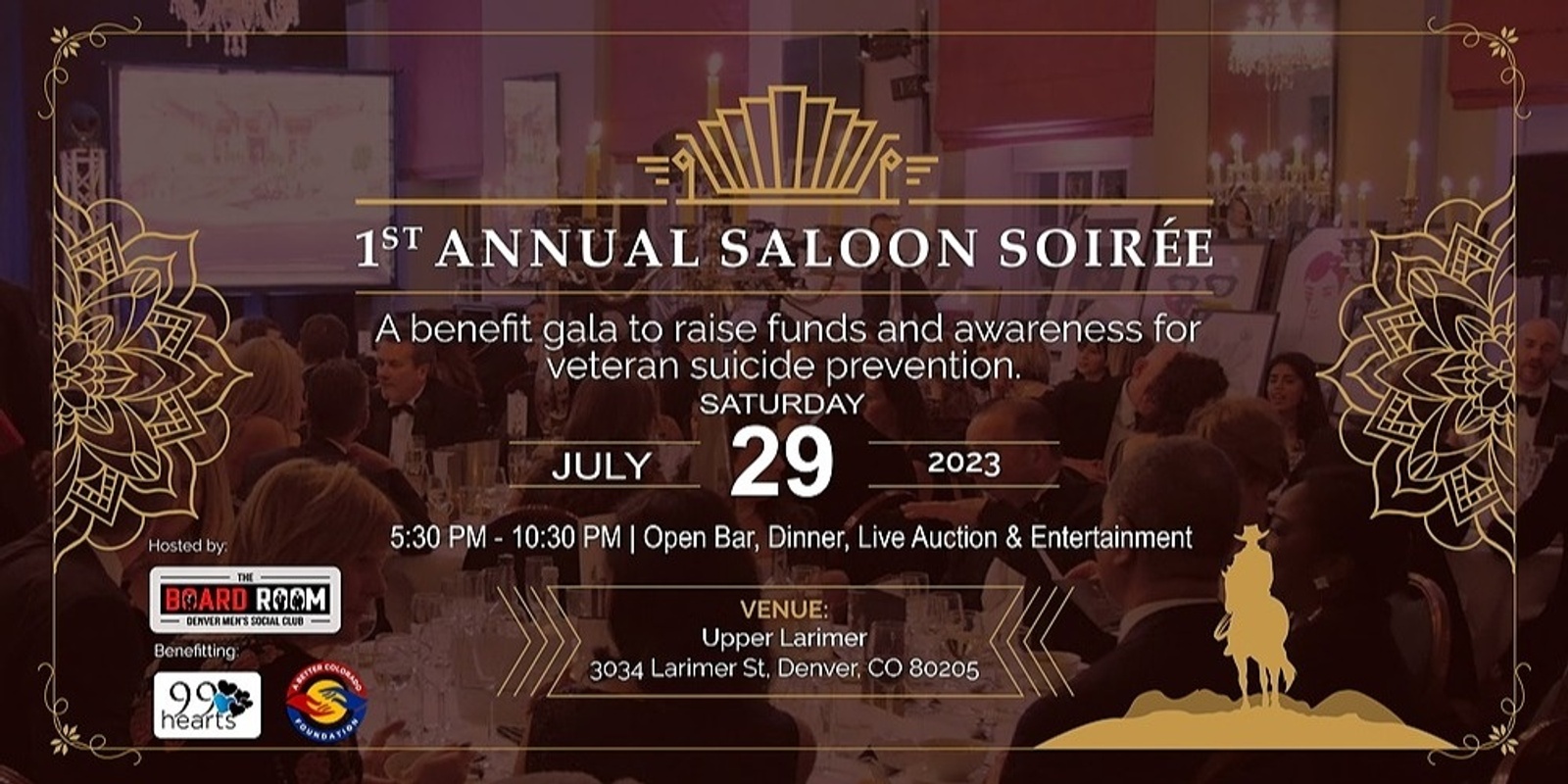 Banner image for 🇺🇸 1st Annual Saloon Soirée - Benefiting Veteran Suicide Prevention 🇺🇸