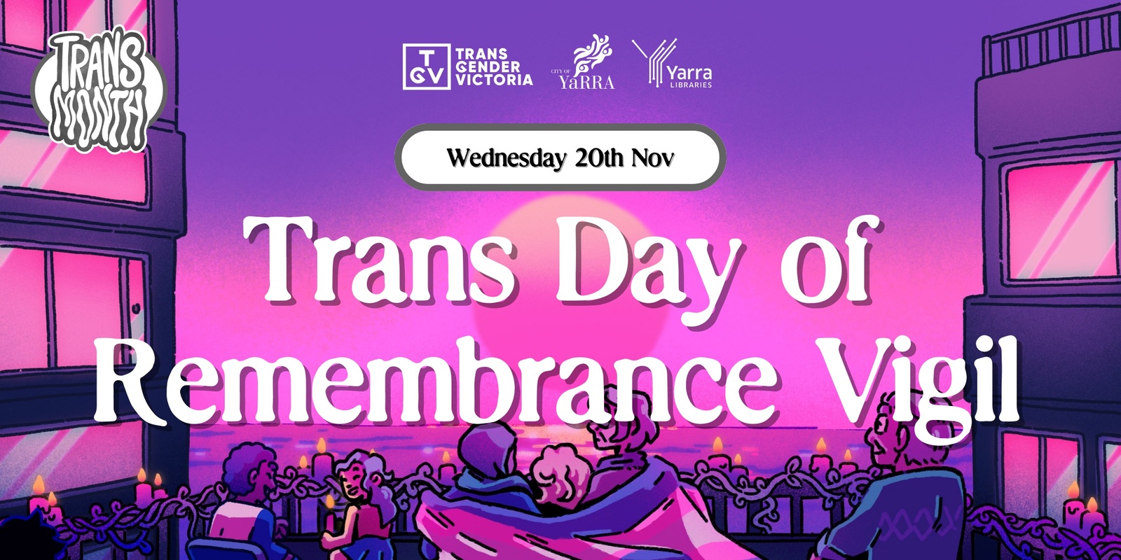 Banner image for Trans Day of Remembrance Vigil presented by TGV