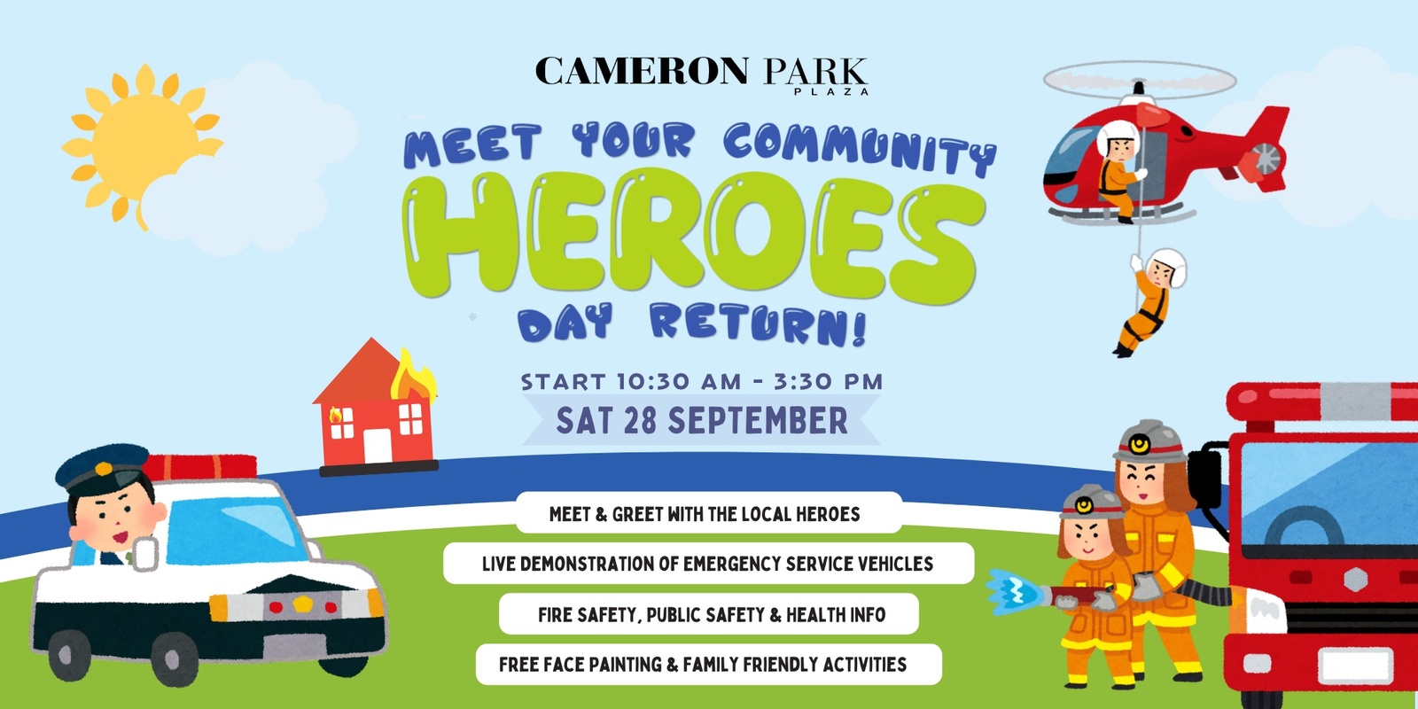 Banner image for Cameron Park Plaza - Meet Your Community's Heroes Day Return