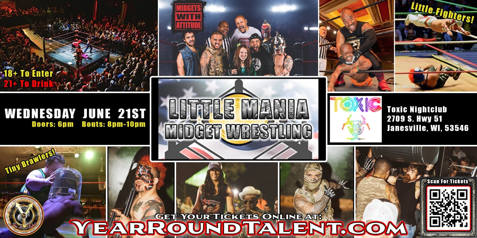 Banner image for Janesville, WI - Little Mania Micro-Wrestling Rips Through the Ring!