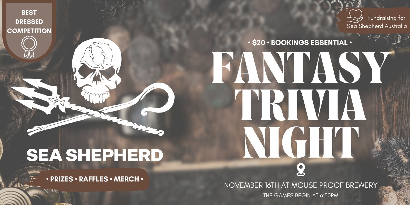 Banner image for Fantasy Trivia Night - Sea Shepherd Toowoomba