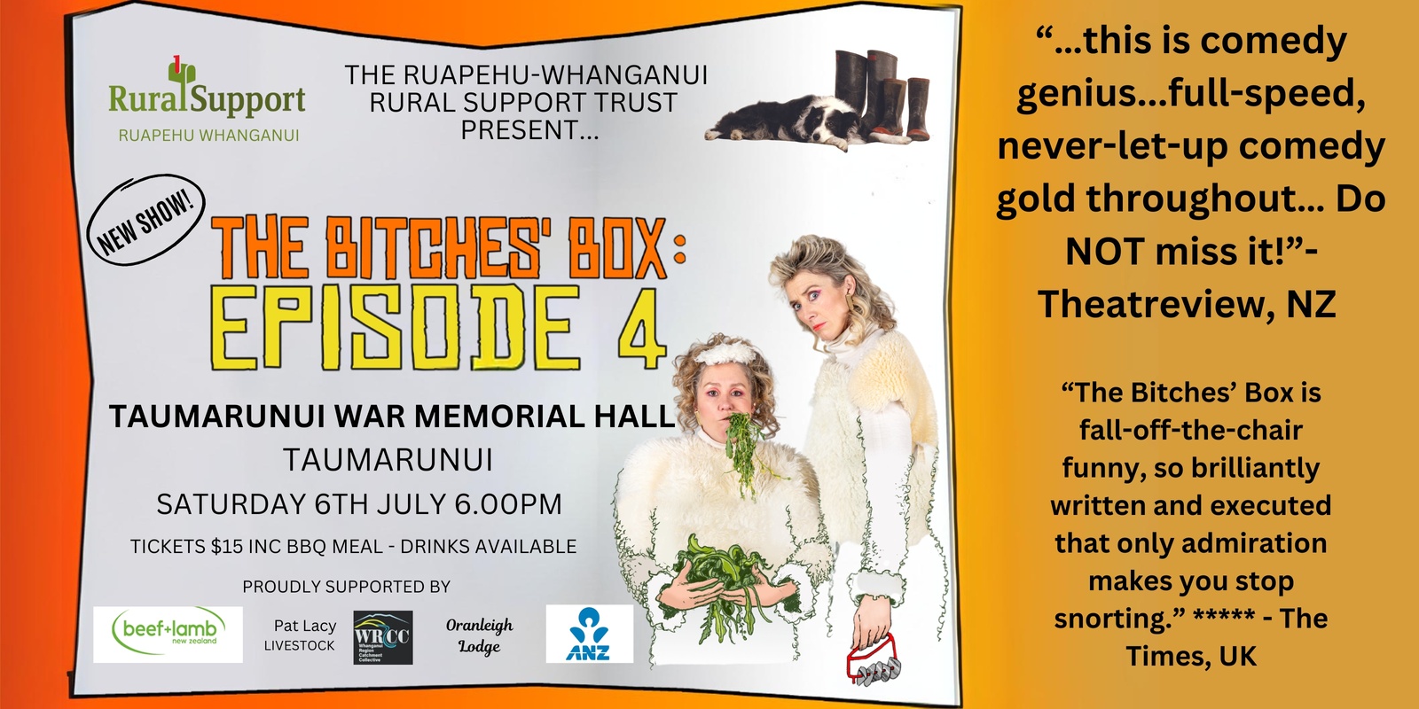 Banner image for The Bitches' Box "Episode 4" Taumarunui Show