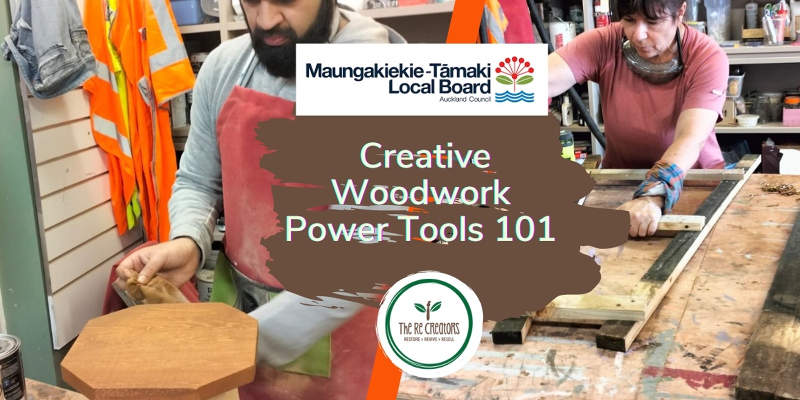 Banner image for  Creative Upcycled Woodwork Power Tools 101, Oranga Community Centre, Thursday 29 February 10am-2pm