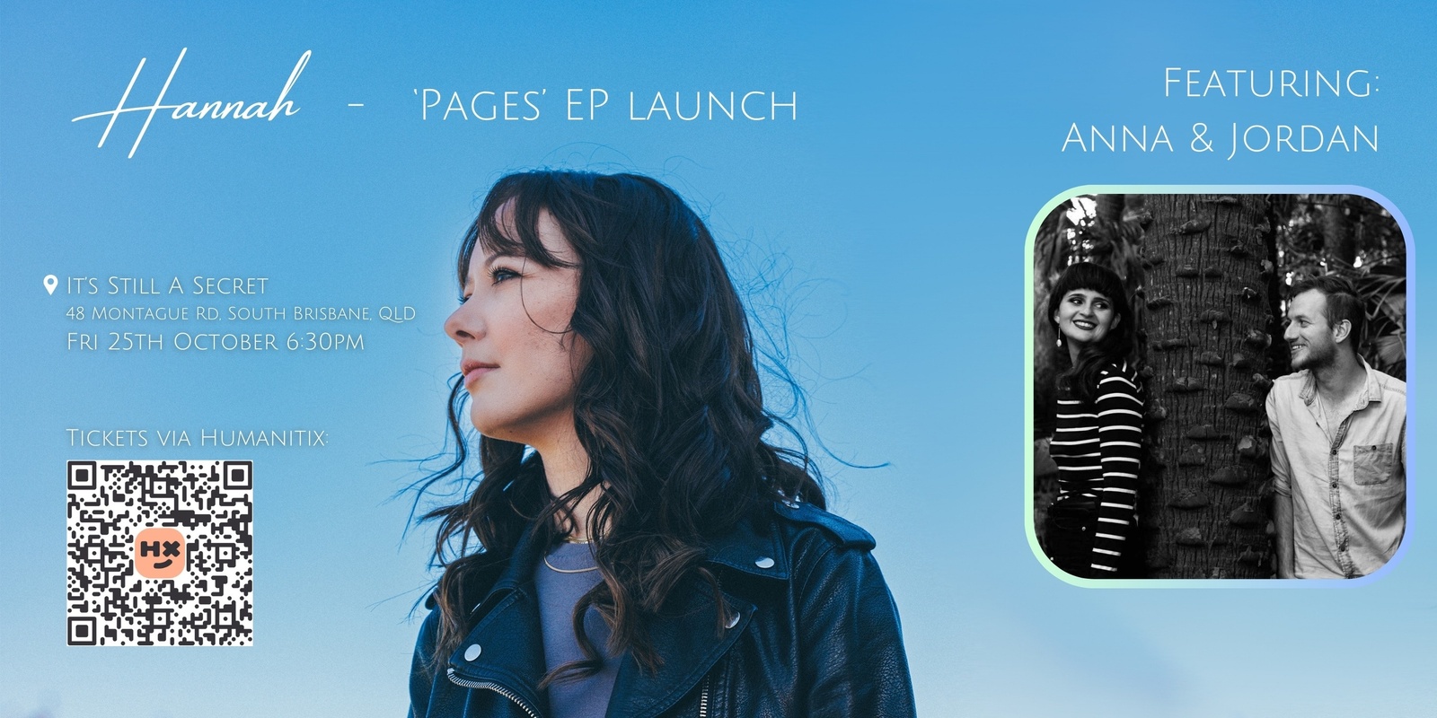 Banner image for Hannah - 'Pages' EP Launch. Featuring Anna & Jordan 