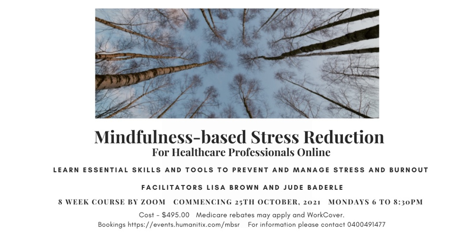 Banner image for Mindfulness-based Stress Reduction for Healthcare Professionals Online