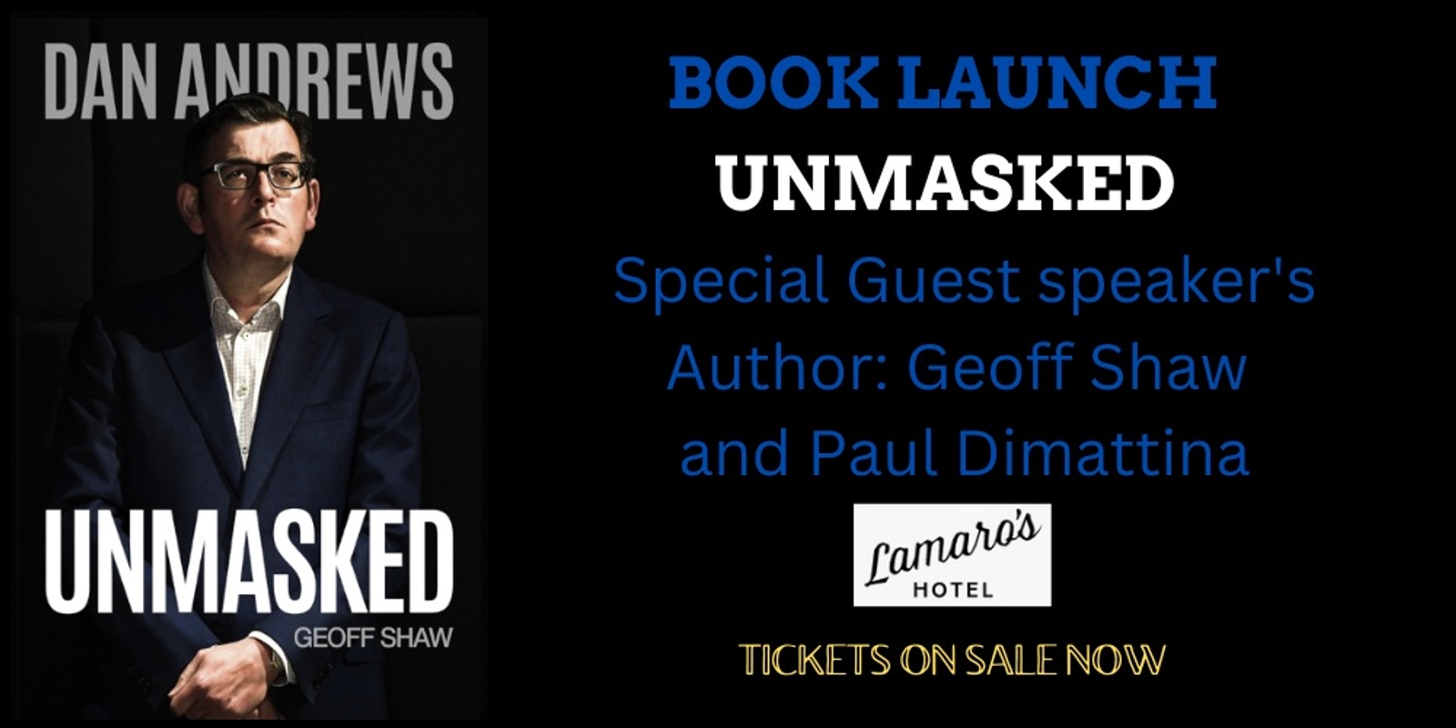 Banner image for Presenting - Geoff Shaw & Paul Dimattina - Unmasked 