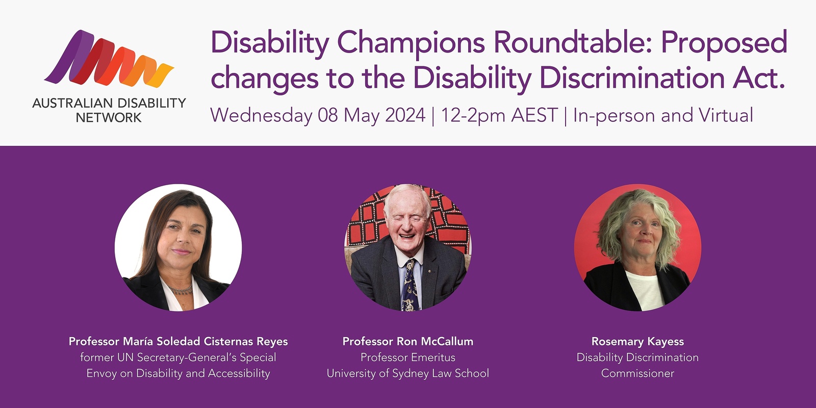 Banner image for Disability Champions Roundtable (a member only event)
