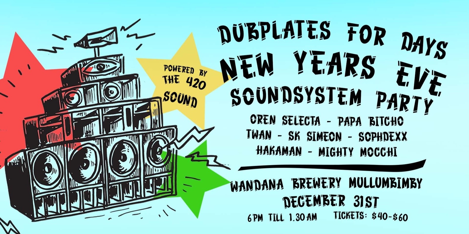 Banner image for Dubplates For Days NYE Soundsystem Party