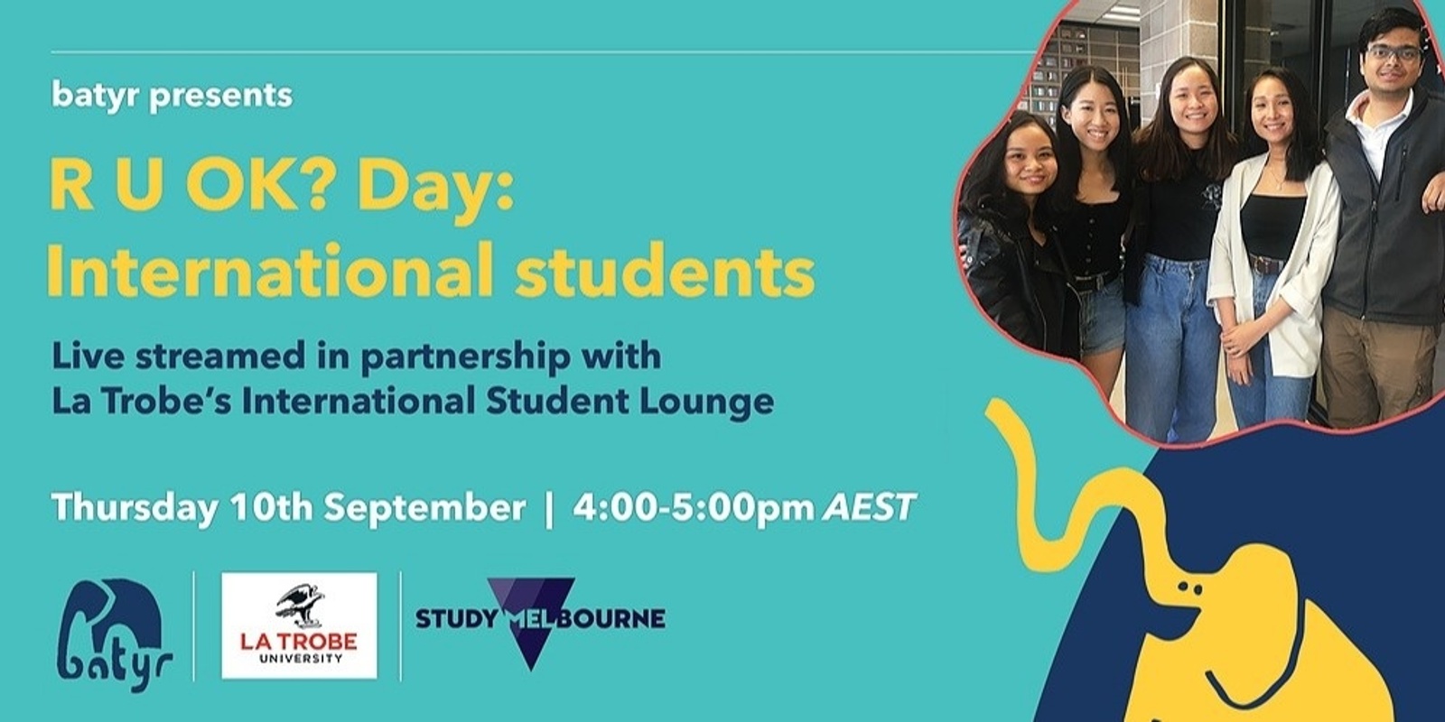 Banner image for RUOK? day event: International Students