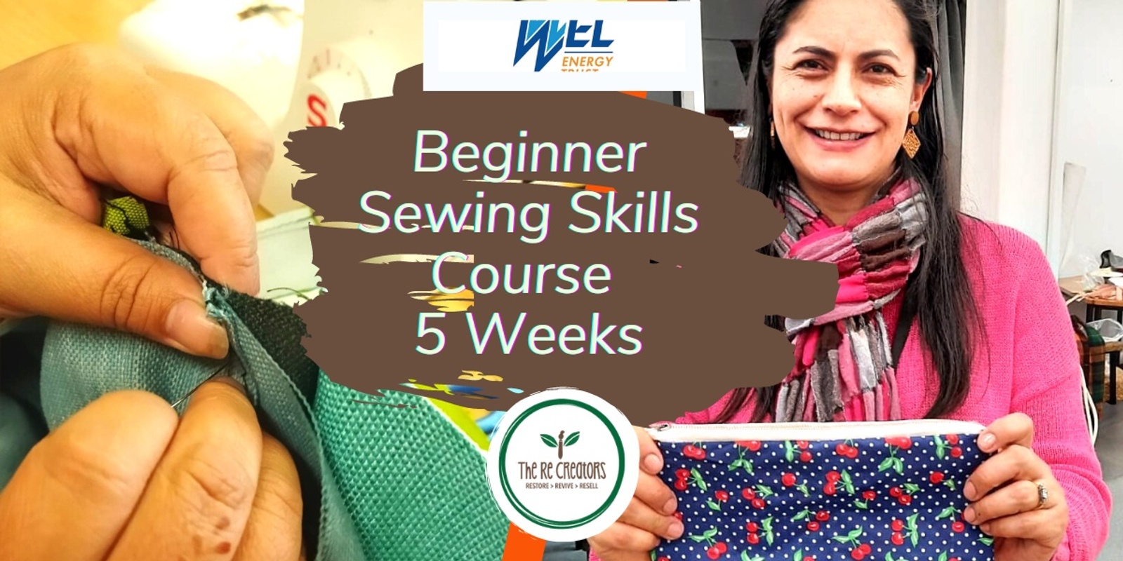 Banner image for Beginner Sewing Course - 5 Weeks, Go Eco, Mondays 9 October - 13 November 6.00 pm- 8.00 pm