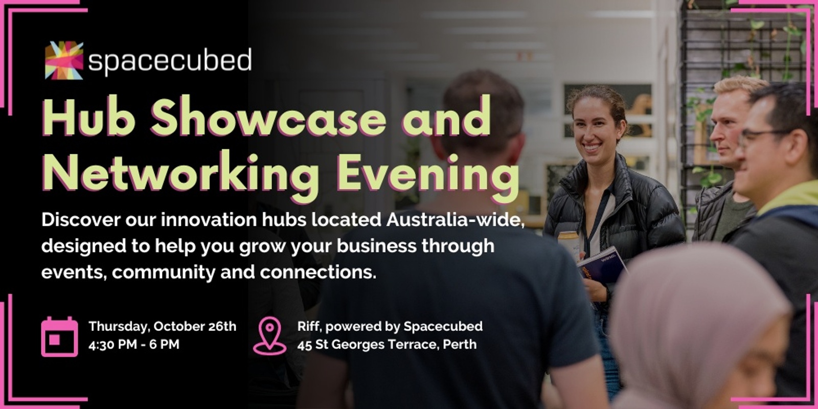 Banner image for Spacecubed's Networking Evening: Discover our Hubs, Australia-wide!