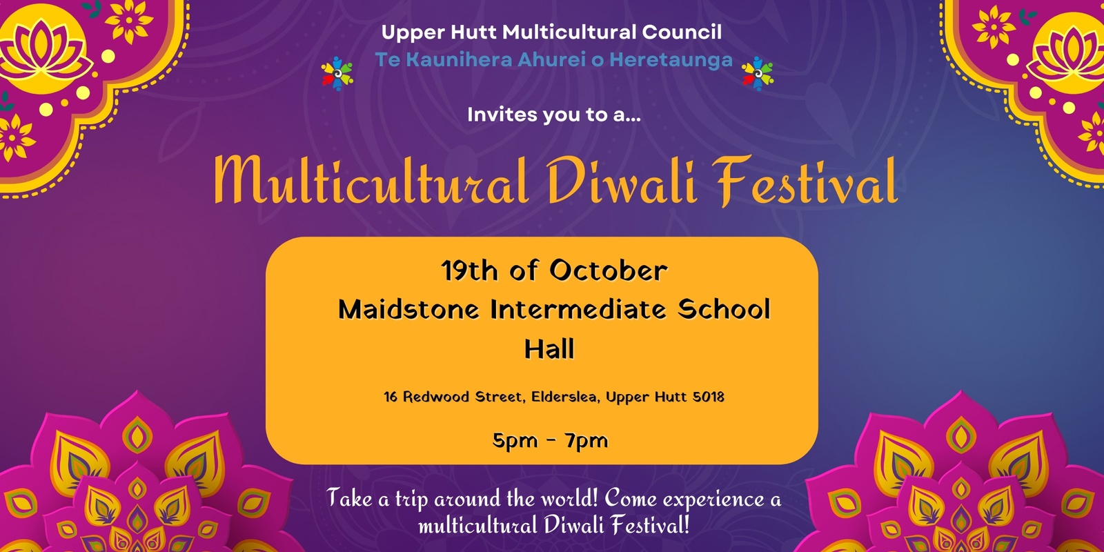 Banner image for Upper Hutt Multicultural Council Multicultural Diwali Festival 