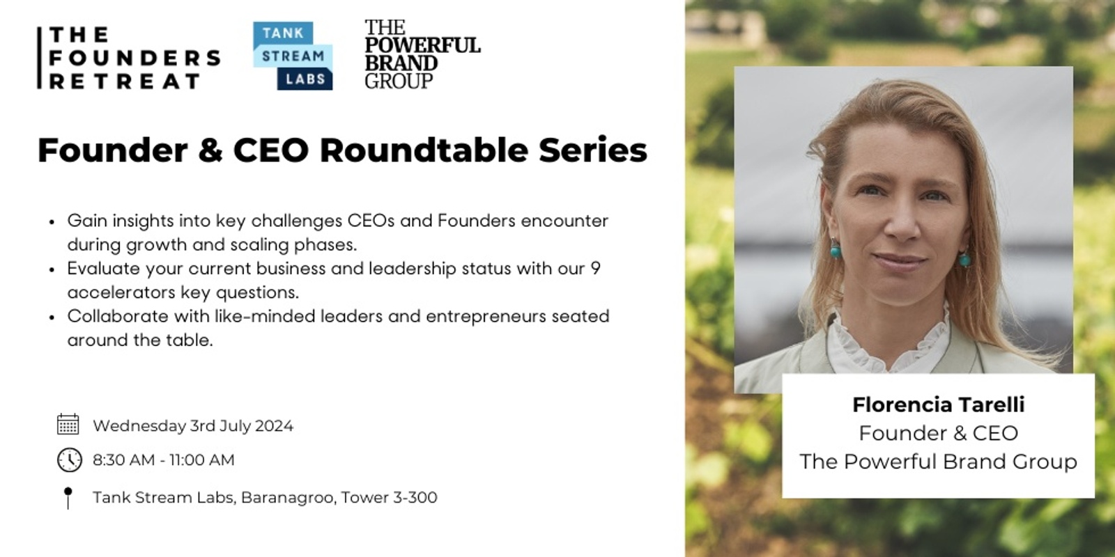 Banner image for Founder and CEO Roundtable Series 