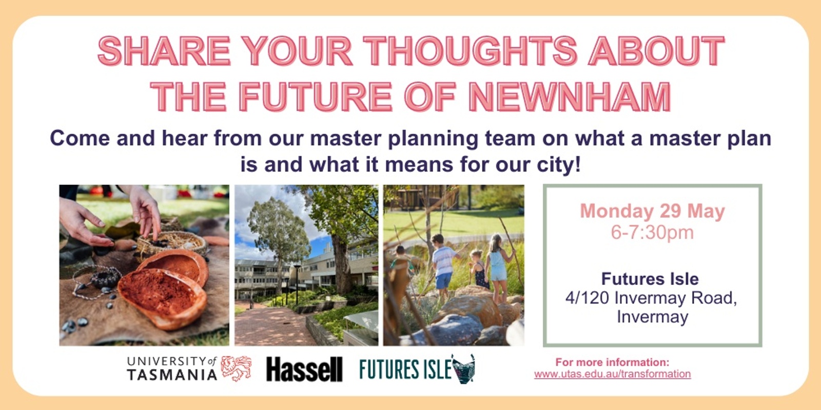 Banner image for Share Your Thoughts About the Future of Newnham: Meet the Planners