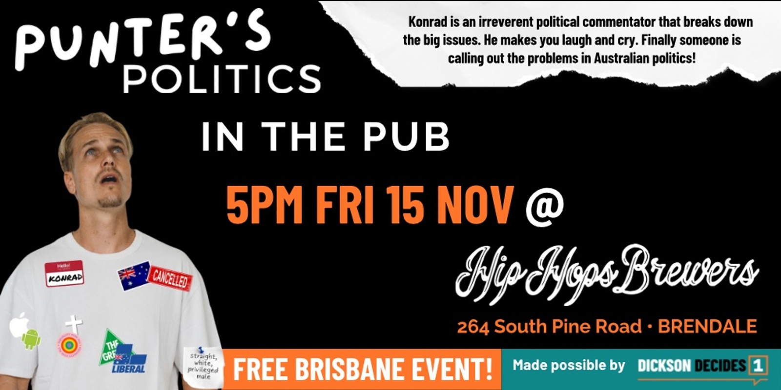 Banner image for Punters Politics in the Pub - Where Pints and Politics Gets Real