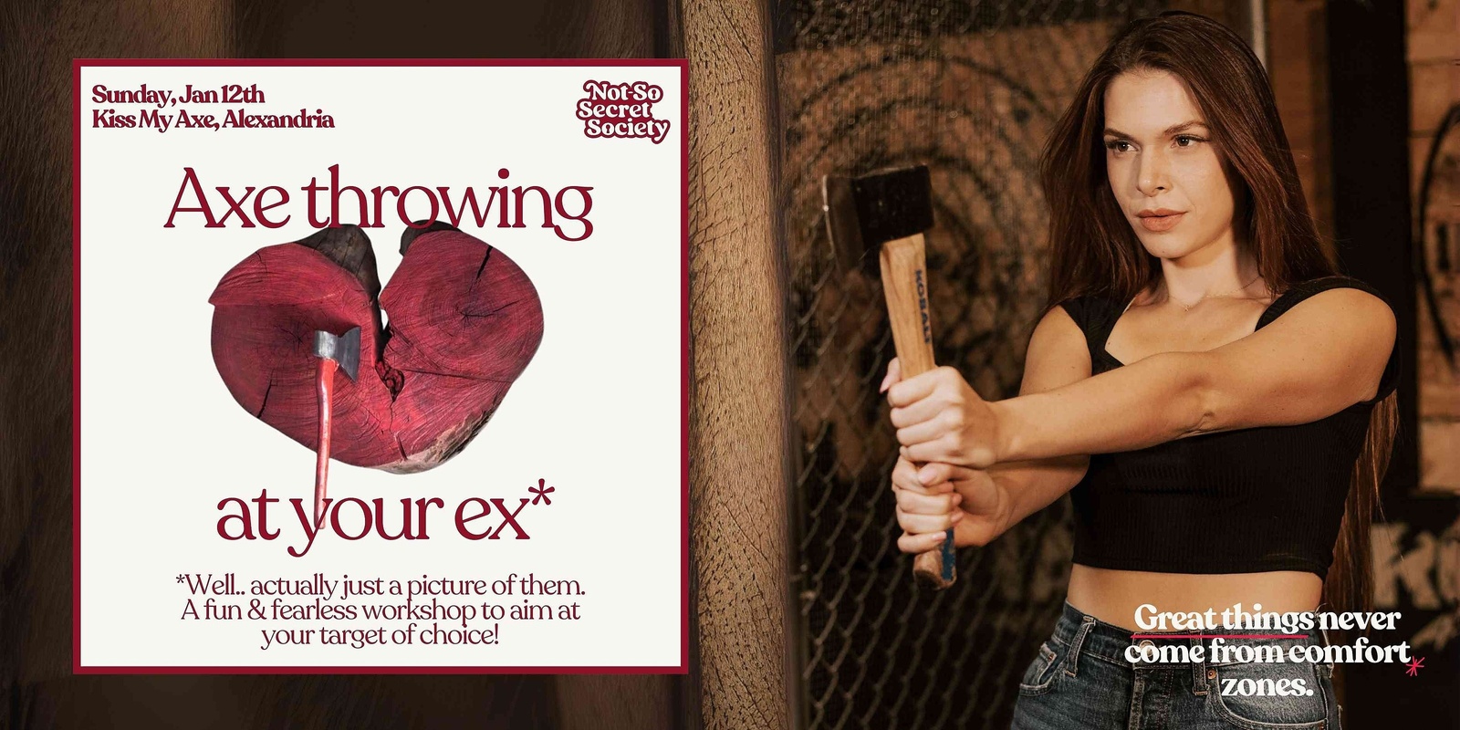 Banner image for Axe Throwing at Your Ex | Not-So Secret Society