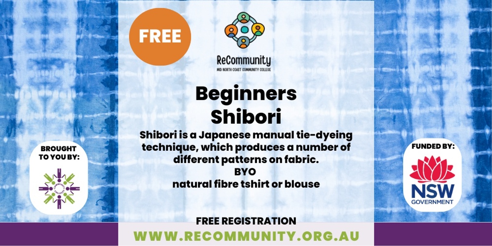 Banner image for Beginners Shibori | WAUCHOPE