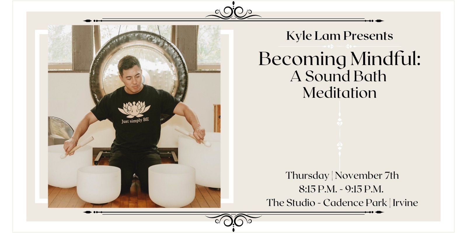 Banner image for Becoming Mindful: A Sound Bath Meditation Experience (Irvine)