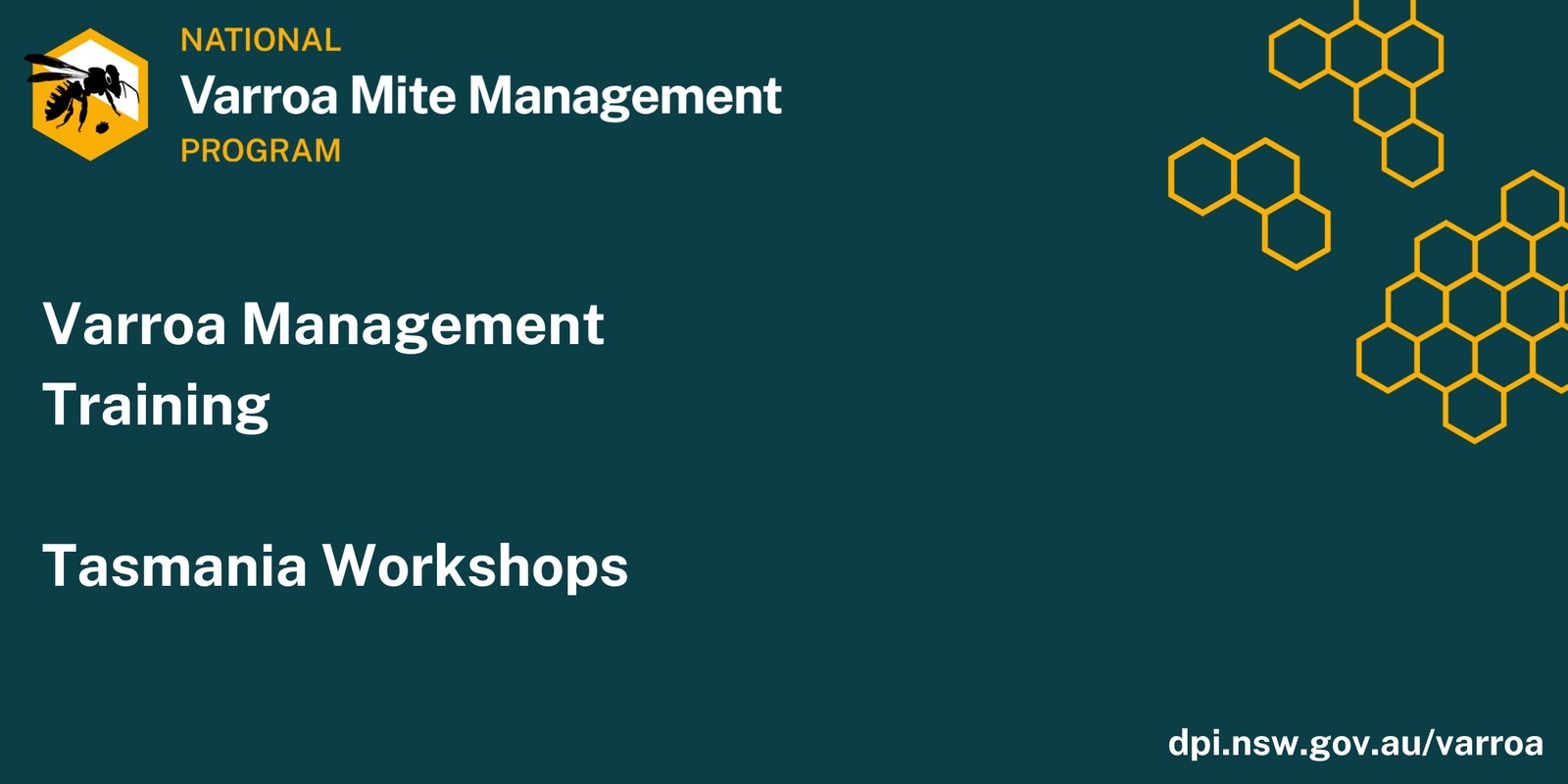 Banner image for Hobart - Varroa Management Training Workshop
