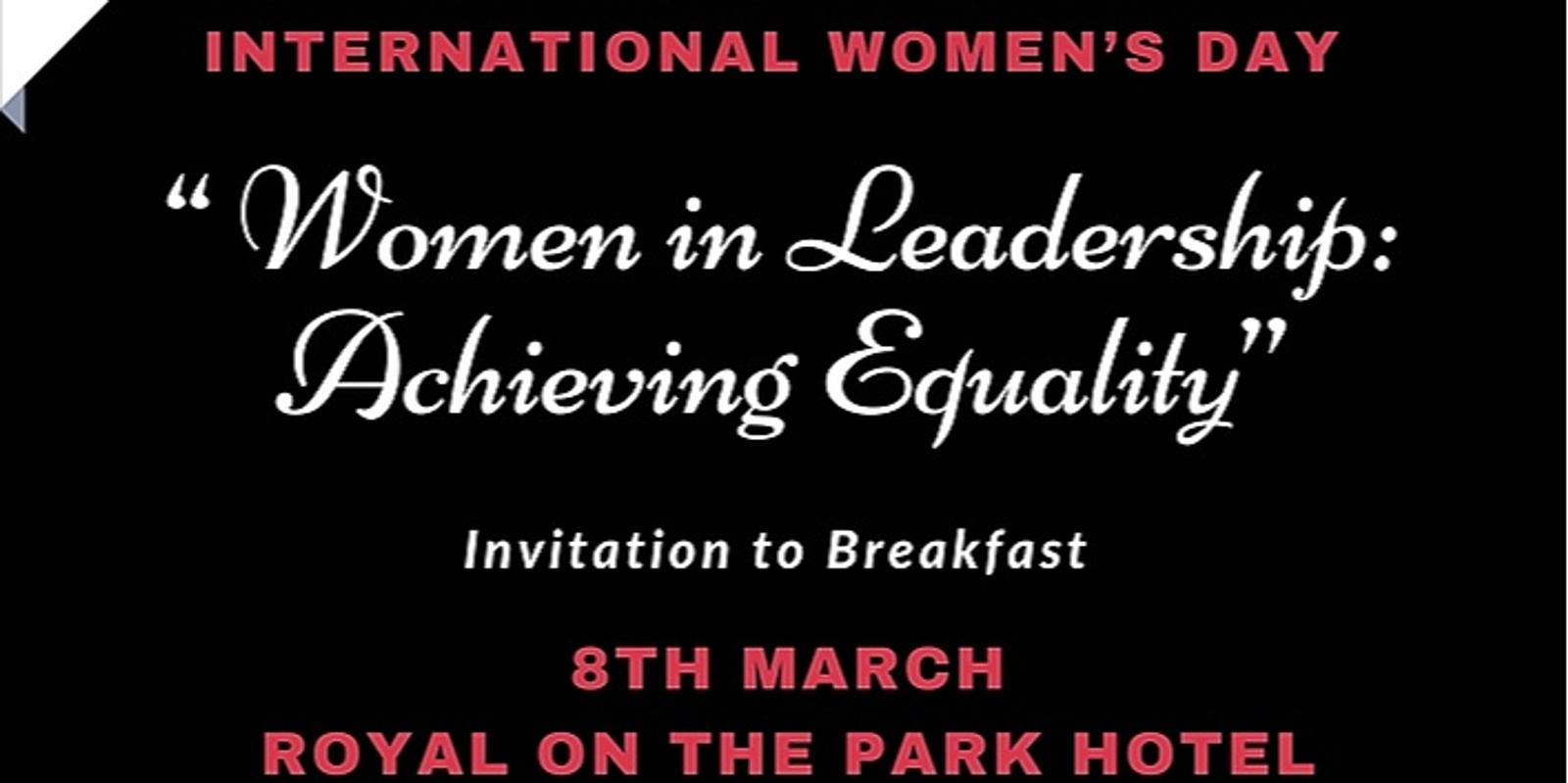 Banner image for Red Rose Foundation IWD Breakfast 2021