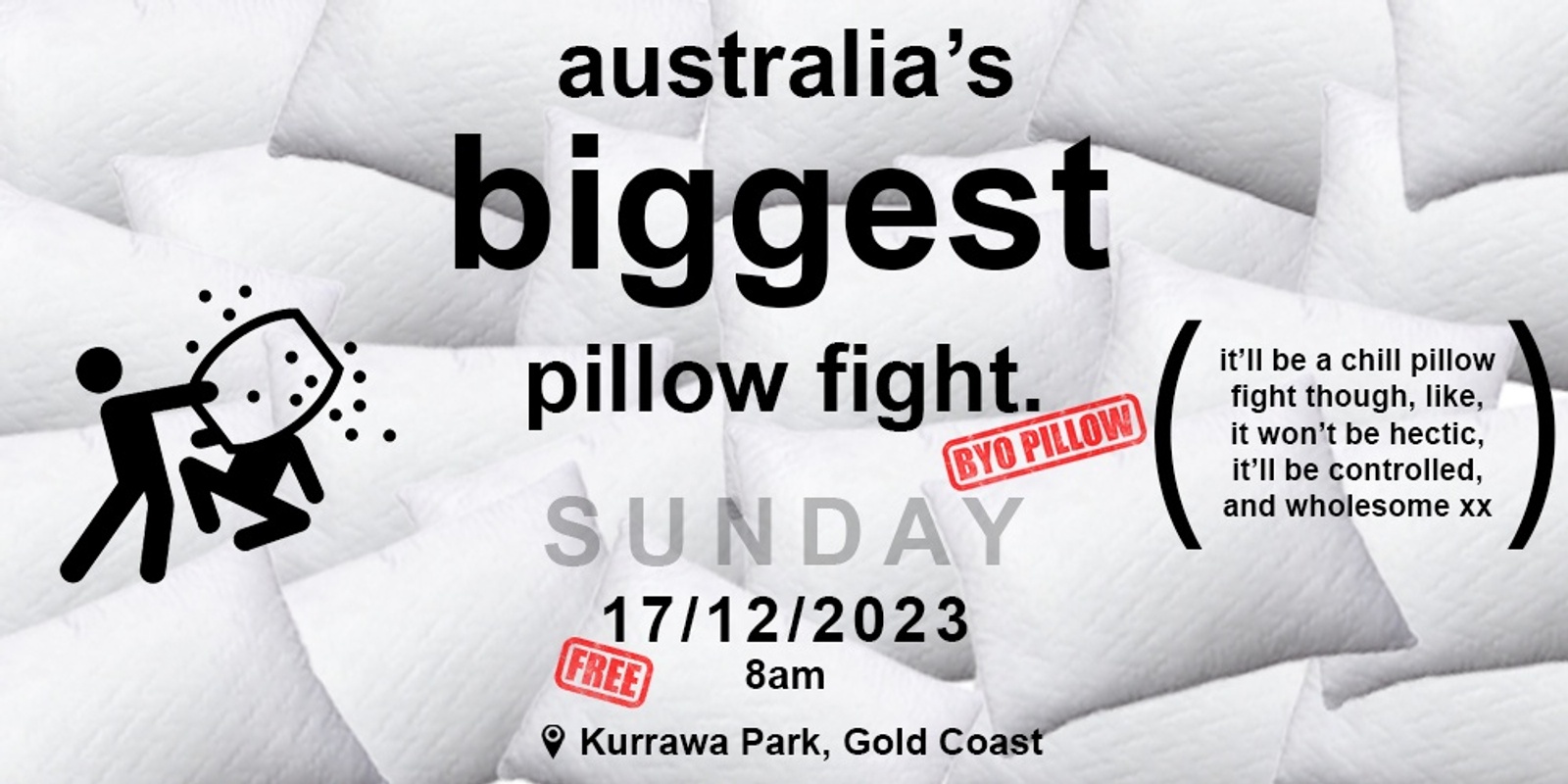 Banner image for Australia's Biggest Pillow Fight (FREE)