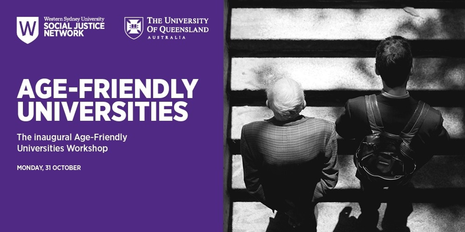 Banner image for Age-Friendly Universities Workshop: delivered by Western Sydney University and the University of Queensland