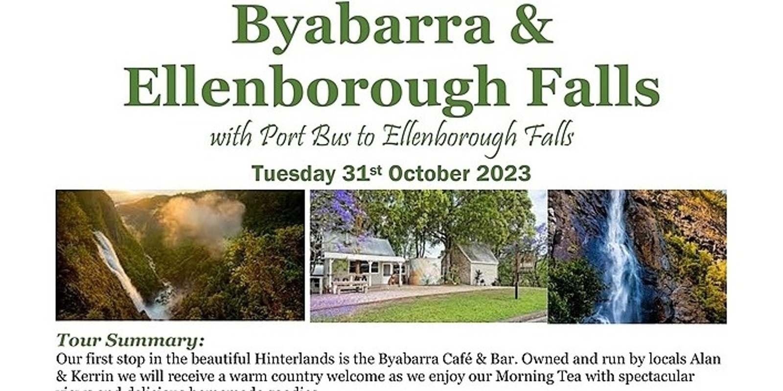 Banner image for Byabarra & Ellenborough Falls