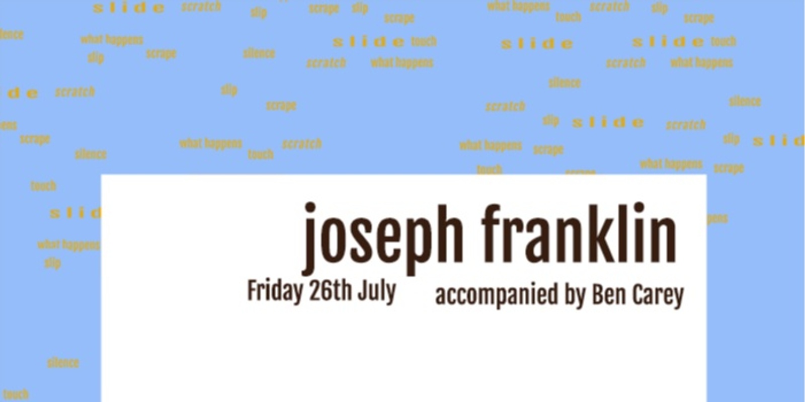 Banner image for Joseph Franklin 'a thousand tiny mutinies' album launch pt. 2