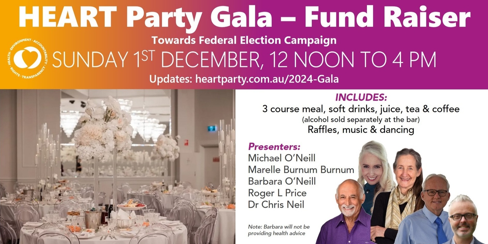 Banner image for HEART Party Gala - Fund Raiser