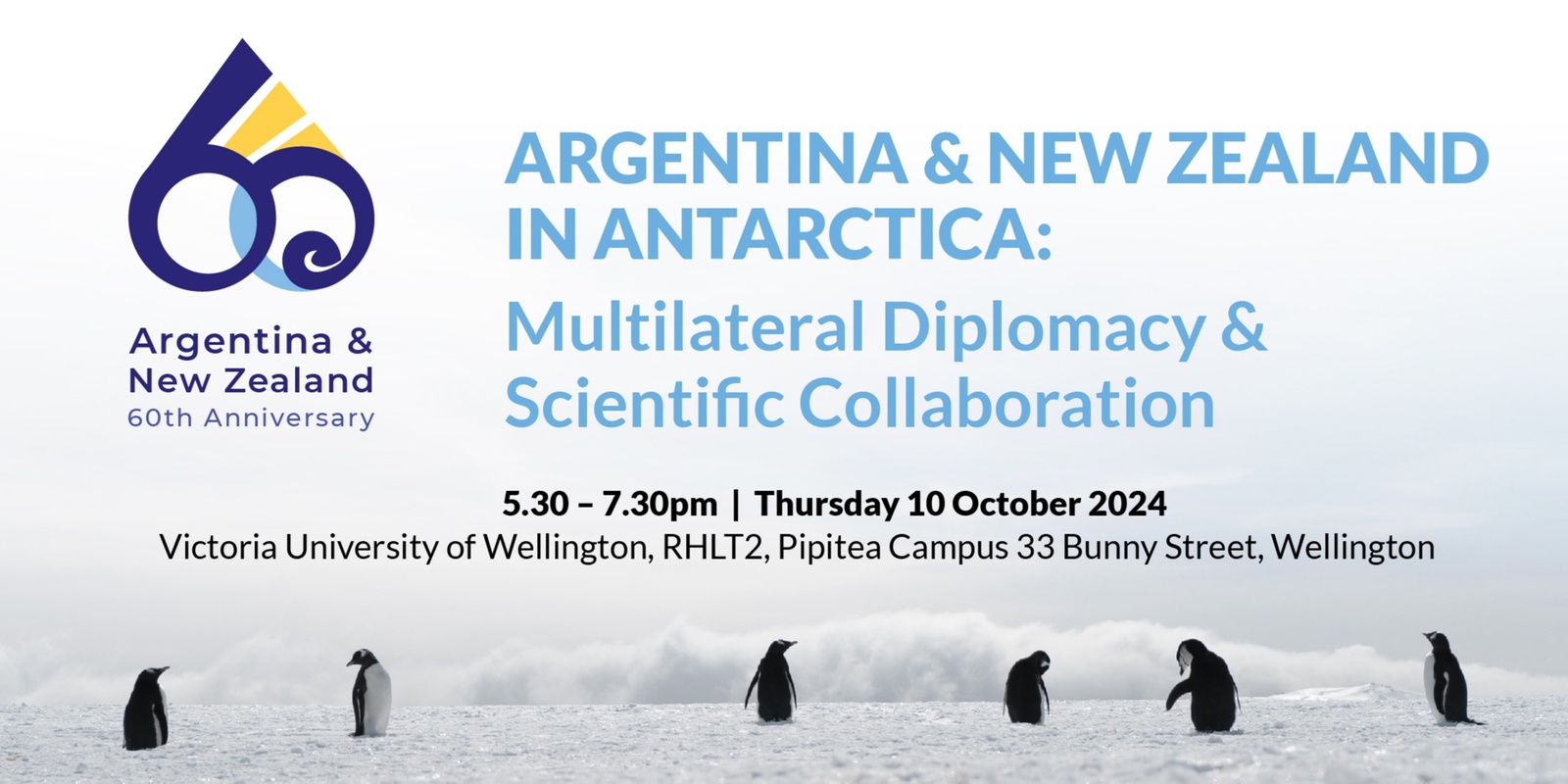 Banner image for "Argentina & New Zealand in Antarctica: Multilateral Diplomacy & Scientific Collaboration"