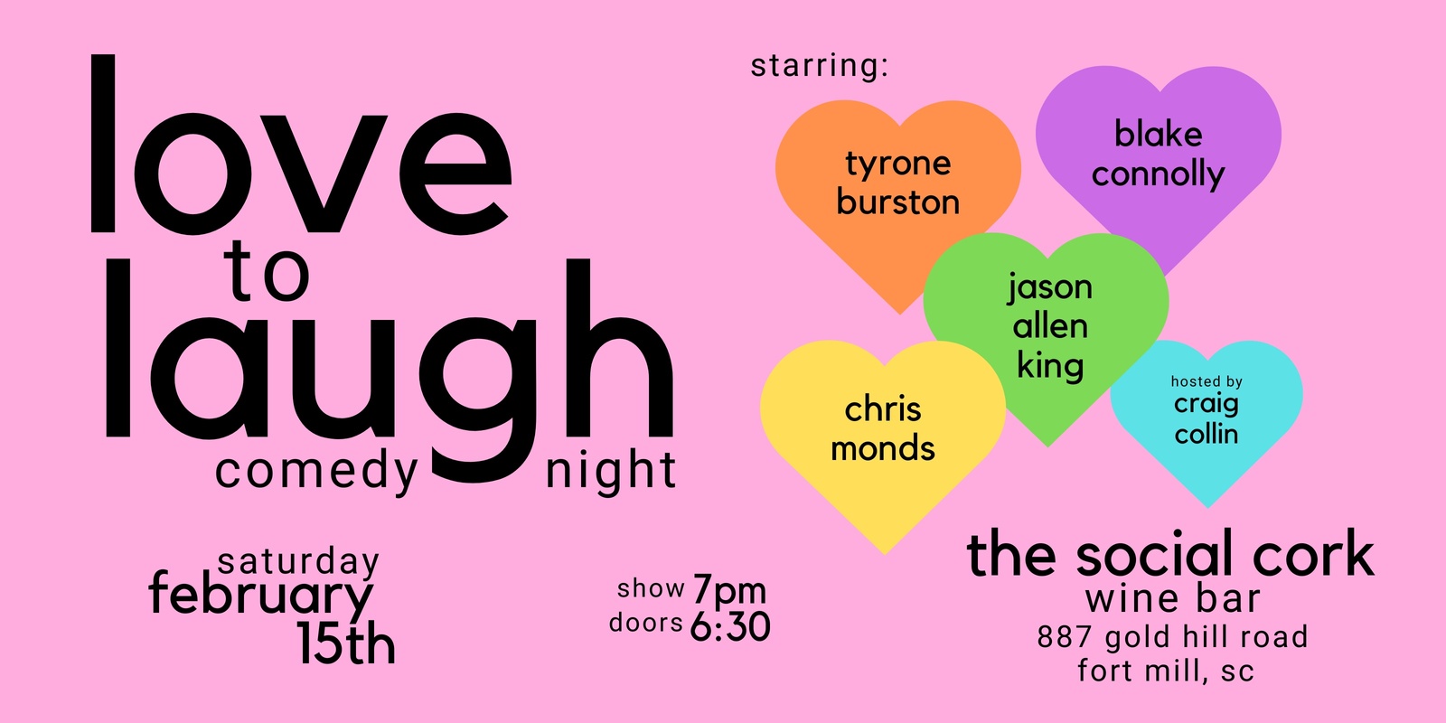 Banner image for Love to Laugh Comedy Night at The Social Cork Wine Bar