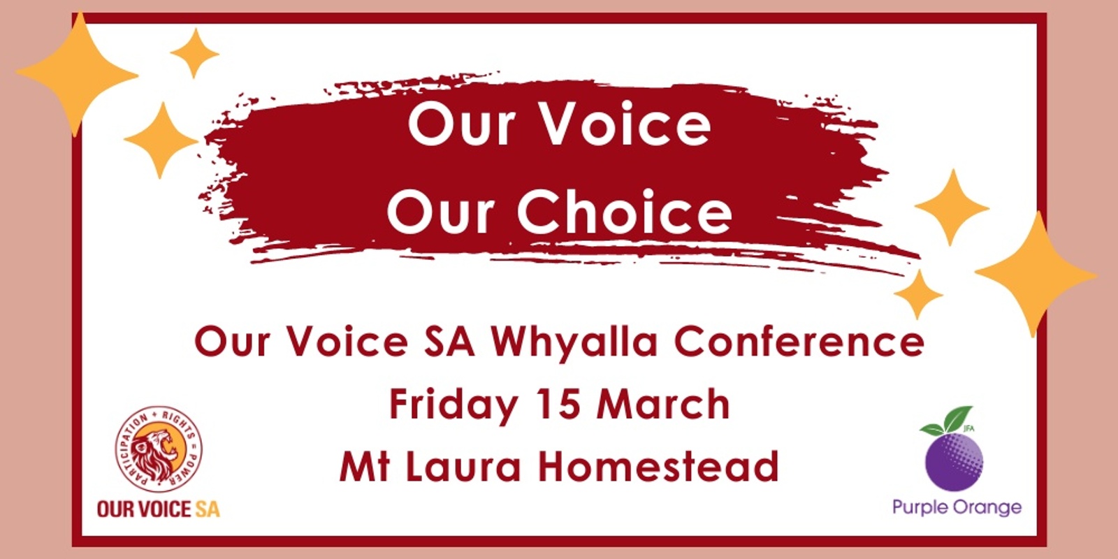 Banner image for Our Voice, Our Choice - OVSA Whyalla Conference 