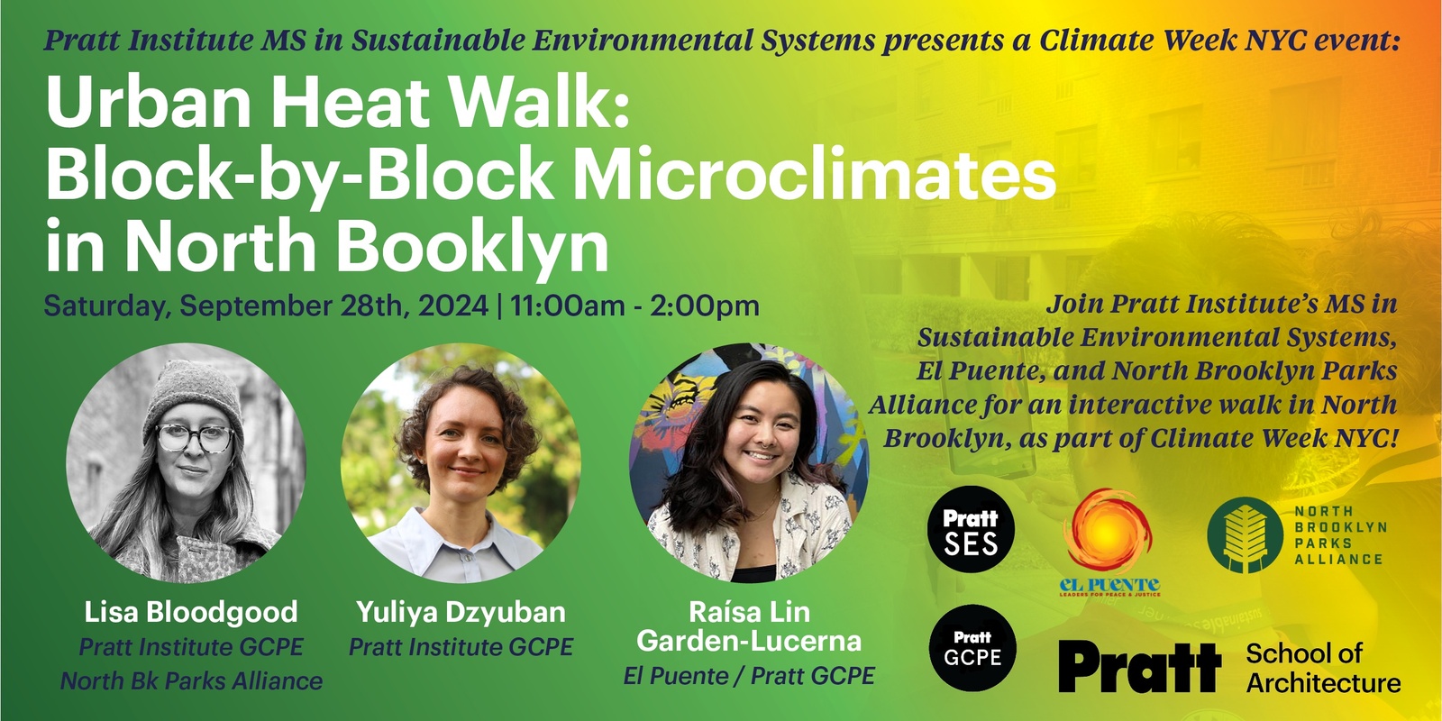 Banner image for (RAIN DATE) Urban Heat Walk: Block by Block Microclimates in North Brooklyn