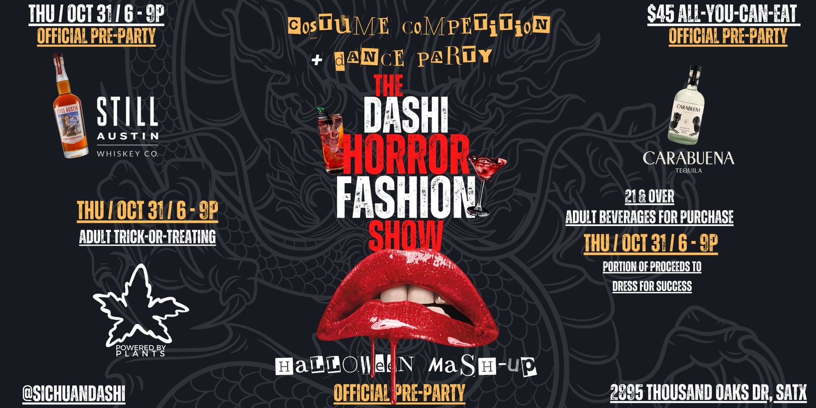 Banner image for 2nd Annual DASHI HORROR FASHION SHOW - An Official Pre-Party Halloween Costume Competition