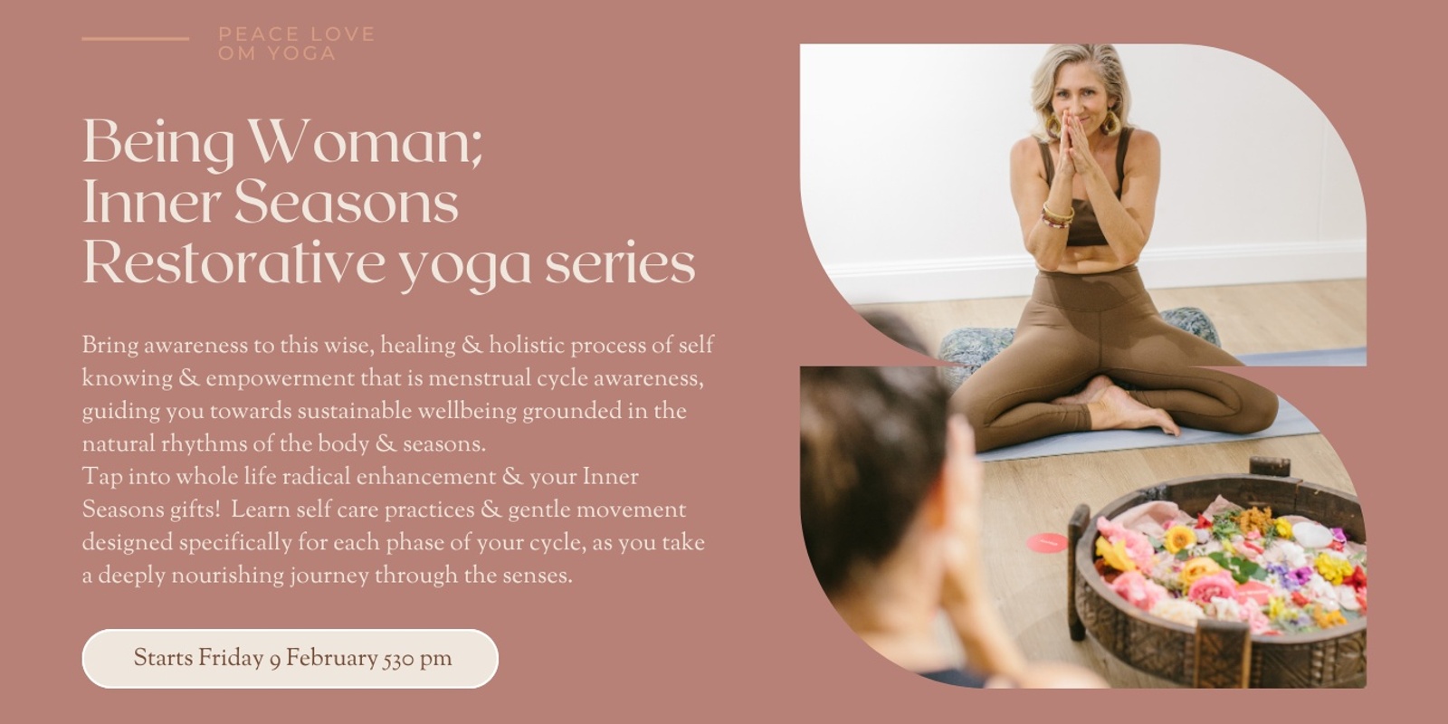 Banner image for Being Woman; Inner Seasons Restorative yoga series 