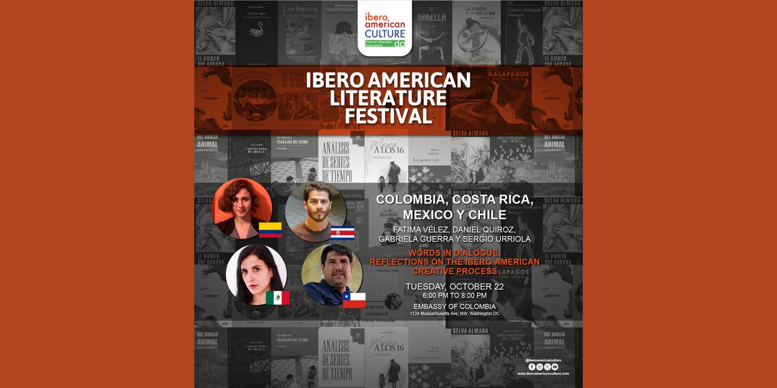 Banner image for Lecture:  "Words in Dialogue: Reflections on the Ibero-American Creative Process"