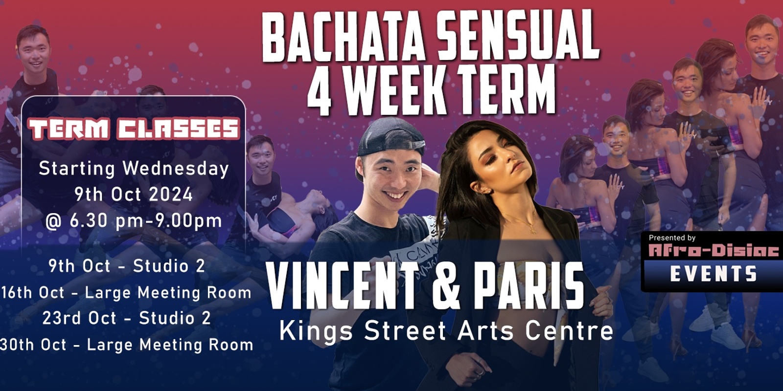 Banner image for Bachata 4 Week Term with Paris and Vince