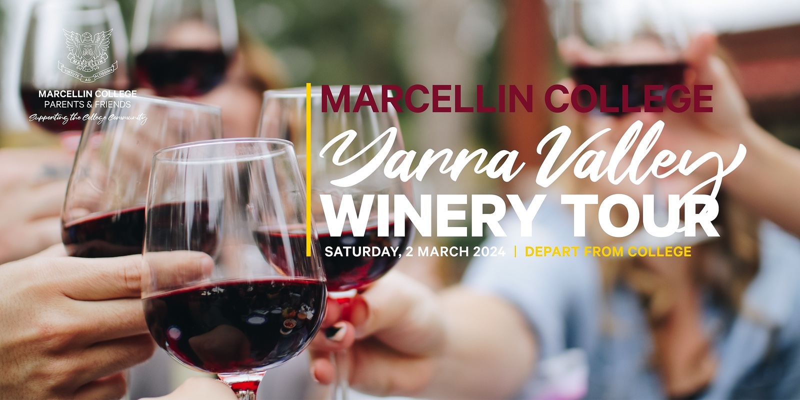 Banner image for Marcellin College Parents & Friends 2024 Winery Tour