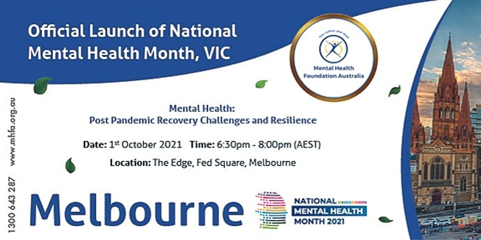 Banner image for Official Launch of National Mental Health Month - Victoria