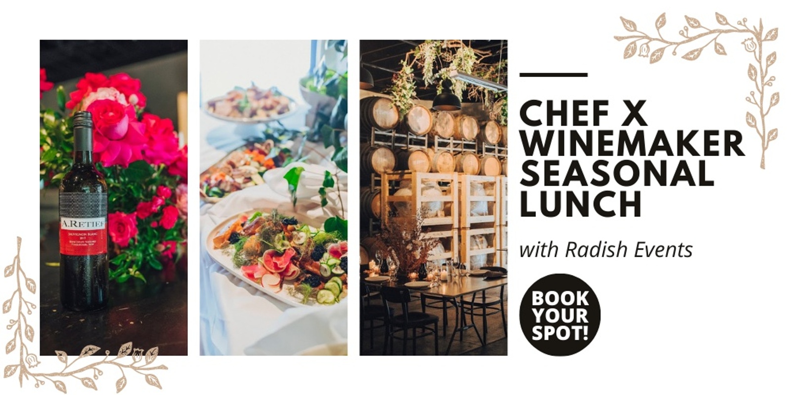 Banner image for Urban Winery Sydney - Chef X Winemaker Seasonal Lunch with Radish Events