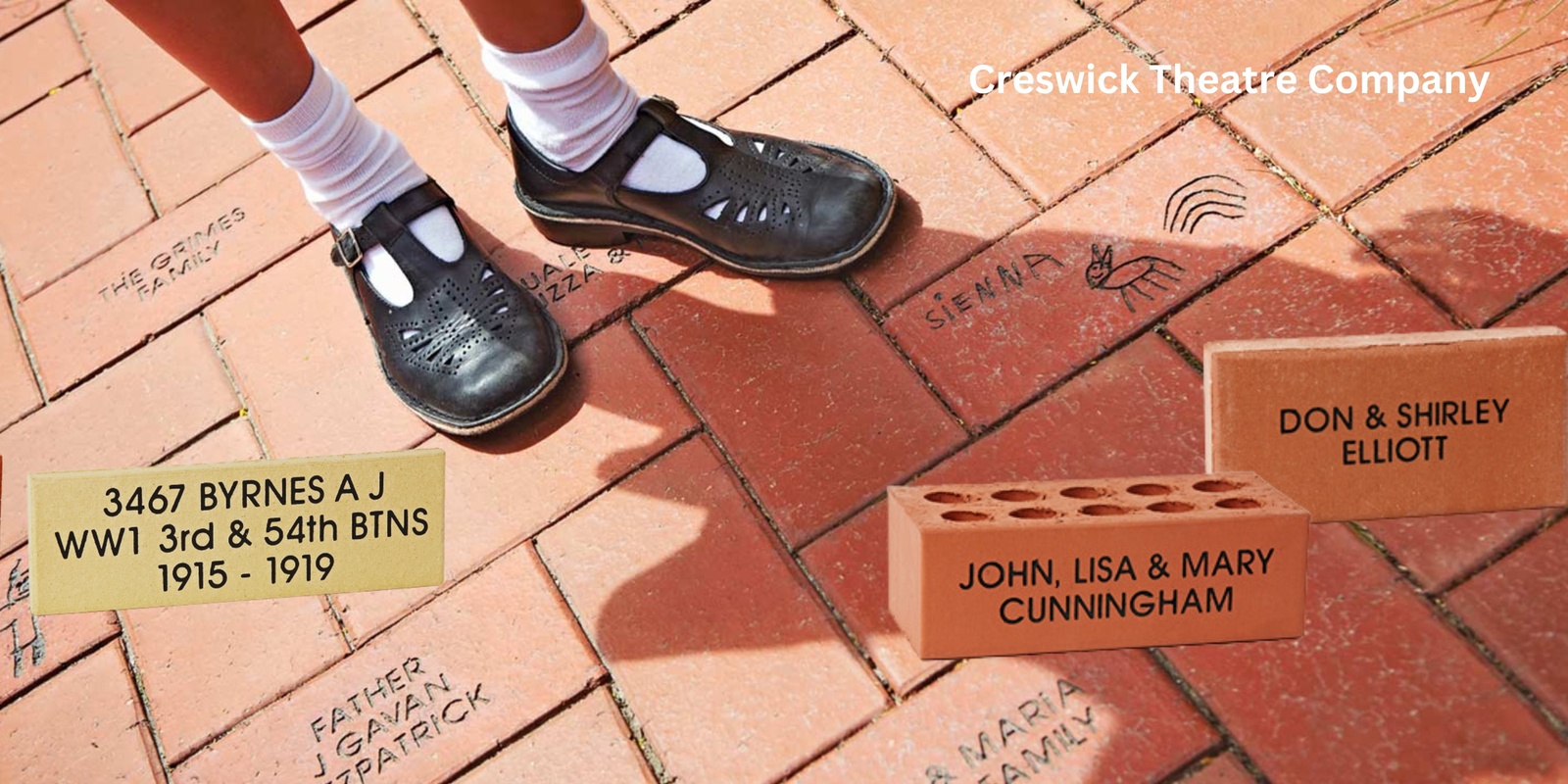 Banner image for Engraved Brick Pavers Fundraiser for Creswick Theatre Company Front Entrance 