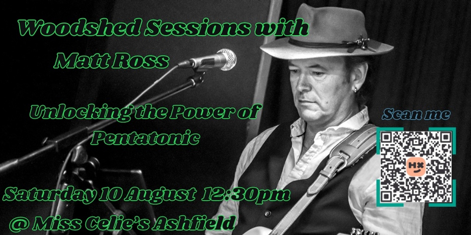 Banner image for Woodshed Session with Matt Ross: Unlocking the Pentatonic and the Key to Phrasing